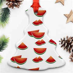 Summer Watermelon Pattern Christmas Tree Ornament (two Sides) by Pakrebo