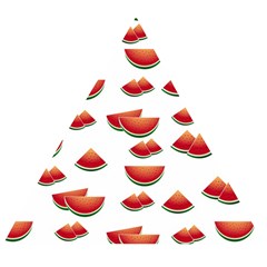 Summer Watermelon Pattern Wooden Puzzle Triangle by Pakrebo