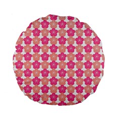 Sakura Flower Pattern Standard 15  Premium Flano Round Cushions by Pakrebo