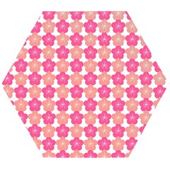 Sakura Flower Pattern Wooden Puzzle Hexagon