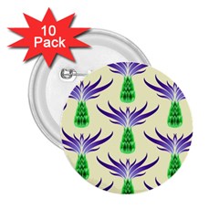 Thistles Purple Flora Flowering 2 25  Buttons (10 Pack)  by Pakrebo