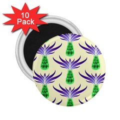 Thistles Purple Flora Flowering 2 25  Magnets (10 Pack)  by Pakrebo