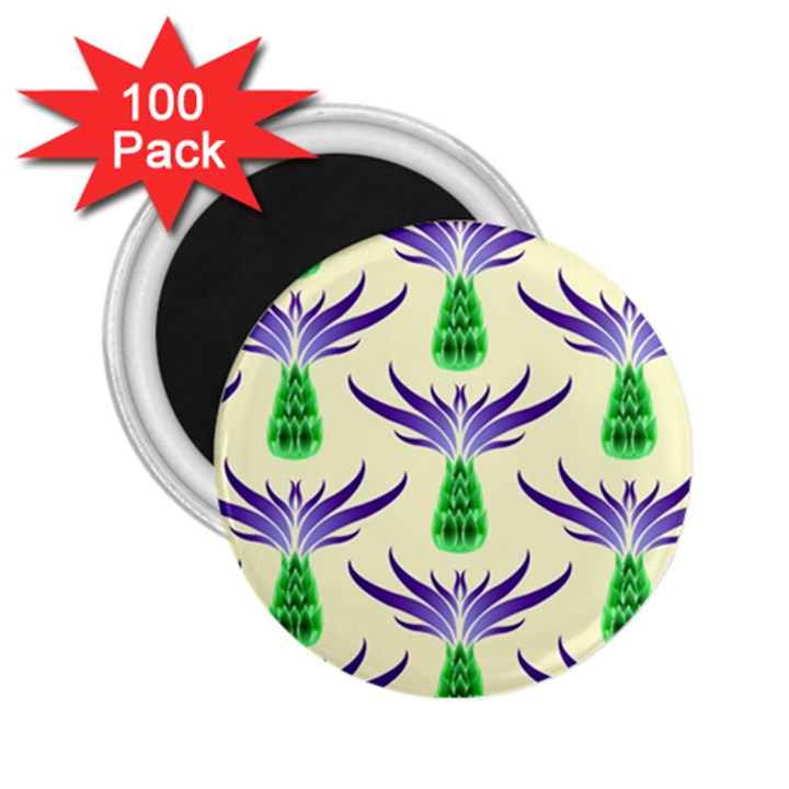 Thistles Purple Flora Flowering 2.25  Magnets (100 pack) 