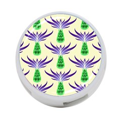 Thistles Purple Flora Flowering 4-port Usb Hub (one Side) by Pakrebo