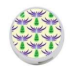 Thistles Purple Flora Flowering 4-Port USB Hub (One Side) Front