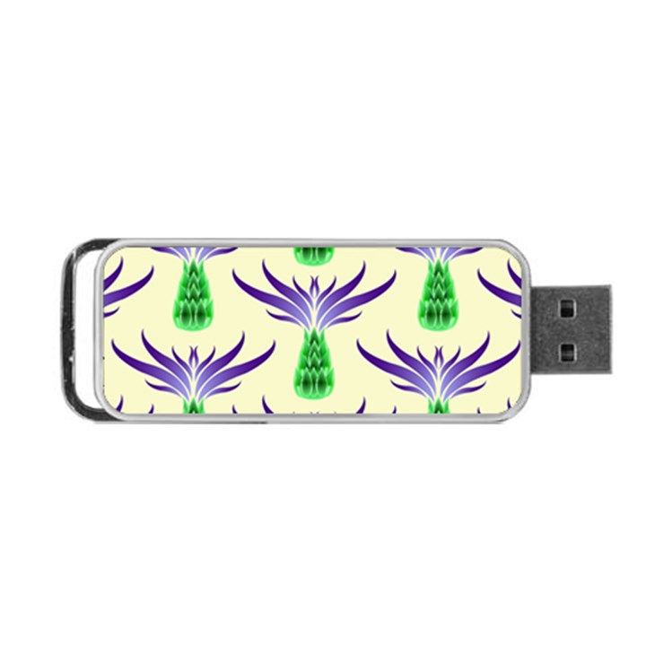 Thistles Purple Flora Flowering Portable USB Flash (Two Sides)