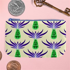 Thistles Purple Flora Flowering Large Coin Purse by Pakrebo