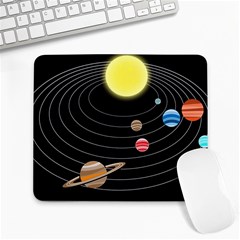 Solar System Planets Sun Space Large Mousepads by Pakrebo