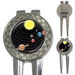 Solar System Planets Sun Space 3-in-1 Golf Divots Front