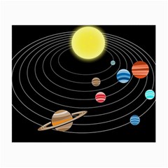 Solar System Planets Sun Space Small Glasses Cloth by Pakrebo