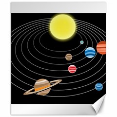 Solar System Planets Sun Space Canvas 8  X 10  by Pakrebo