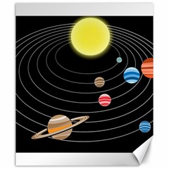 Solar System Planets Sun Space Canvas 20  X 24  by Pakrebo