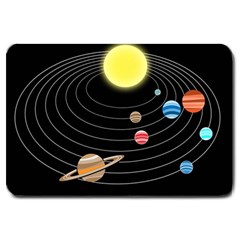 Solar System Planets Sun Space Large Doormat  by Pakrebo