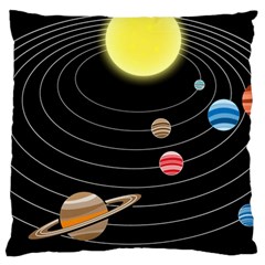 Solar System Planets Sun Space Large Cushion Case (two Sides) by Pakrebo