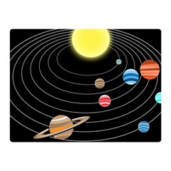 Solar System Planets Sun Space Double Sided Flano Blanket (mini)  by Pakrebo