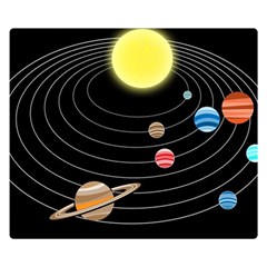 Solar System Planets Sun Space Double Sided Flano Blanket (small)  by Pakrebo