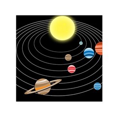 Solar System Planets Sun Space Small Satin Scarf (square) by Pakrebo