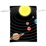 Solar System Planets Sun Space  Lightweight Drawstring Pouch (XL) Front