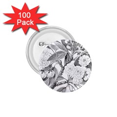 Vintage Cherry Blossom Flowers 1 75  Buttons (100 Pack)  by Pakrebo