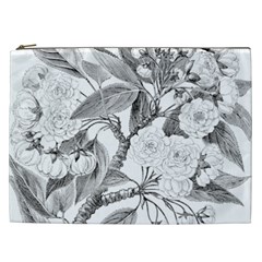 Vintage Cherry Blossom Flowers Cosmetic Bag (xxl)