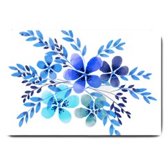 Watercolour Flowers Watercolor Large Doormat  by Pakrebo