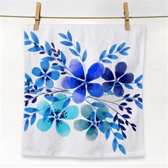 Watercolour Flowers Watercolor Face Towel by Pakrebo