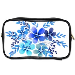 Watercolour Flowers Watercolor Toiletries Bag (one Side) by Pakrebo