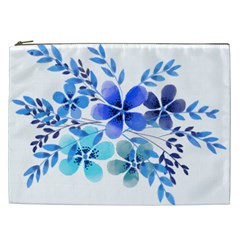 Watercolour Flowers Watercolor Cosmetic Bag (xxl)