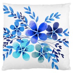 Watercolour Flowers Watercolor Standard Flano Cushion Case (one Side)