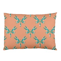 Turquoise Dragonfly Insect Paper Pillow Case by Pakrebo