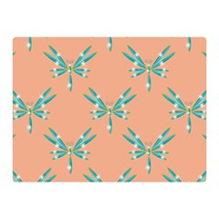 Turquoise Dragonfly Insect Paper Double Sided Flano Blanket (mini)  by Pakrebo