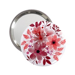 Watercolour Flowers Red Watercolor 2 25  Handbag Mirrors by Pakrebo