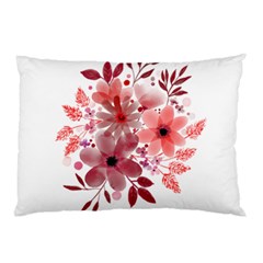 Watercolour Flowers Red Watercolor Pillow Case by Pakrebo