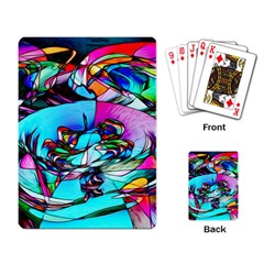 Abstract Flower Painting Playing Cards Single Design (rectangle) by Pakrebo