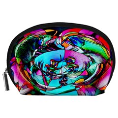 Abstract Flower Painting Accessory Pouch (large) by Pakrebo