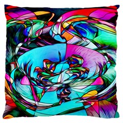 Abstract Flower Painting Standard Flano Cushion Case (two Sides)