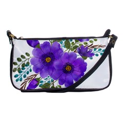 Watercolour Flowers Spring Floral Shoulder Clutch Bag by Pakrebo