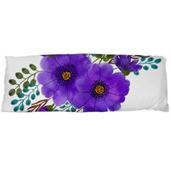 Watercolour Flowers Spring Floral Body Pillow Case (dakimakura) by Pakrebo