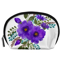 Watercolour Flowers Spring Floral Accessory Pouch (large) by Pakrebo