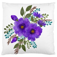 Watercolour Flowers Spring Floral Standard Flano Cushion Case (two Sides)