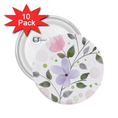 Spring Watercolour Flowers 2 25  Buttons (10 Pack)  by Pakrebo