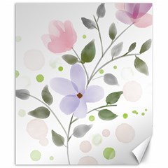 Spring Watercolour Flowers Canvas 20  X 24  by Pakrebo