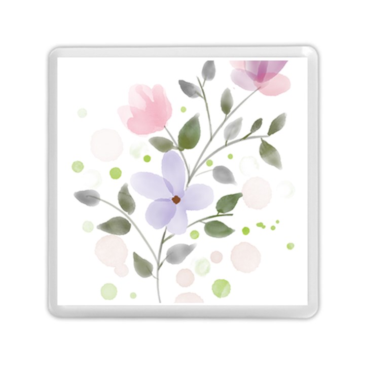 Spring Watercolour Flowers Memory Card Reader (Square)