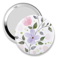 Spring Watercolour Flowers 3  Handbag Mirrors by Pakrebo