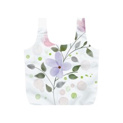 Spring Watercolour Flowers Full Print Recycle Bag (s) by Pakrebo