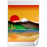 Mount Fuji Japan Lake Sun Sunset Canvas 12  x 18  11.88 x17.36  Canvas - 1