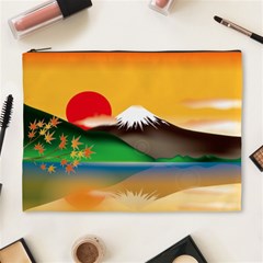 Mount Fuji Japan Lake Sun Sunset Cosmetic Bag (xl) by Pakrebo