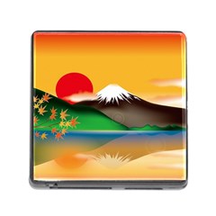 Mount Fuji Japan Lake Sun Sunset Memory Card Reader (square 5 Slot) by Pakrebo