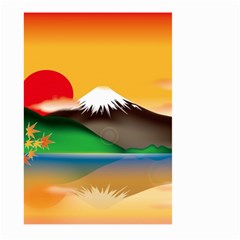 Mount Fuji Japan Lake Sun Sunset Large Garden Flag (two Sides) by Pakrebo