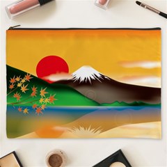 Mount Fuji Japan Lake Sun Sunset Cosmetic Bag (xxxl) by Pakrebo